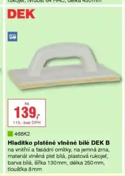 DEK DEK Hladítko plstěné vlněné bílé DEK B nabídka