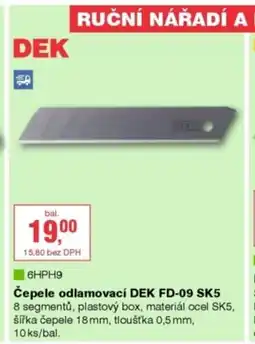 DEK DEK Čepele odlamovací DEK FD-09 SK5 nabídka
