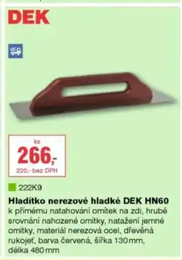 DEK DEK Hladítko nerezové hladké DEK HN60 nabídka