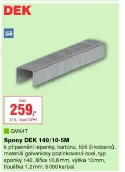 DEK Dek gvk4t spony dek 140/10-5m nabídka