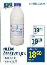 Makro Mléko čerstvé 1,5 % nabídka