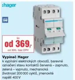 DEK Hager vypínač hager nabídka