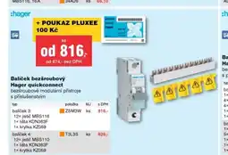 DEK Hager quickconnect hager balíček bezšroubový nabídka