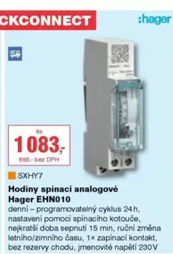 DEK Hager sxhy7 hodiny spínací analogové hager ehn010 nabídka