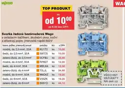 DEK WAGO Svorka řadová bezšroubová Wago nabídka