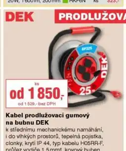 DEK Dek Kabel prodlužovací gumový na bubnu DEK nabídka