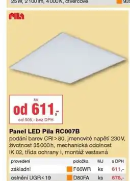 DEK Panel led pila rc007b nabídka