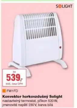 DEK FW1FD Konvektor horkovzdušný Solight nabídka