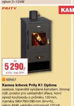 DEK PRITY Kamna krbová Prity K1 Optima nabídka