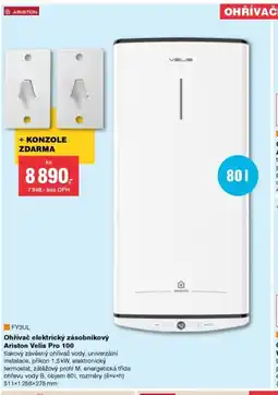 DEK FY3UL Ohřívač elektrický zásobníkový Ariston Velis Pro 100 nabídka