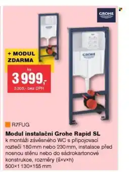 DEK R7FUG Modul instalační Grohe Rapid SL nabídka