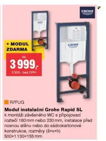 DEK R7FUG Modul instalační Grohe Rapid SL nabídka