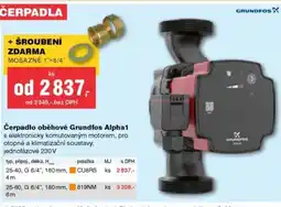 DEK Čerpadlo oběhové Grundfos Alpha1 nabídka