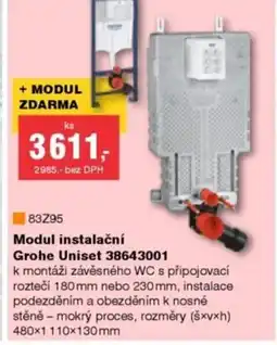 DEK Modul instalační grohe uniset 38643001 nabídka