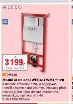 DEK WECCO DMS36 Modul instalační WECCO WM1/1120 nabídka