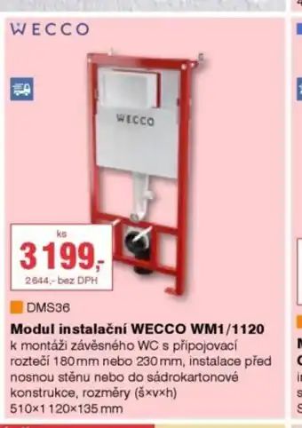 DEK WECCO DMS36 Modul instalační WECCO WM1/1120 nabídka