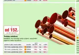 DEK Trubka měděná nabídka