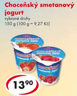 CBA Choceňský smetanový jogurt nabídka