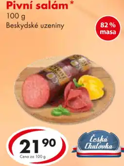 CBA Pivní salám nabídka