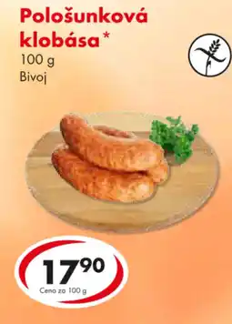 CBA Pološunková klobása nabídka