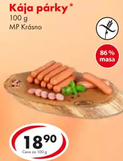 CBA Kája párky nabídka