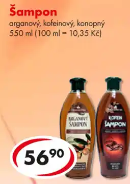 CBA Šampon arganový, kofeinový, konopný nabídka