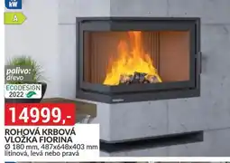 Baumax Rohová krbová vložka fiorina nabídka