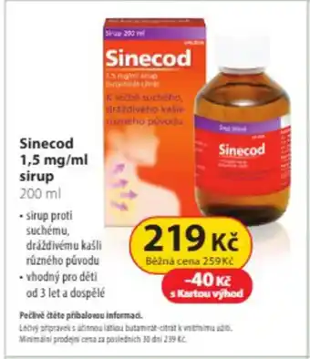 Sinecod 1,5 mg/ml sirup