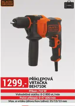 Baumax BLACK+ DECKER Příklepová vrtačka BEH710K nabídka