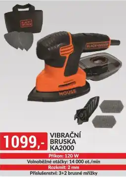 Baumax BLACK+ DECKER Vibrační bruska KA2000 nabídka