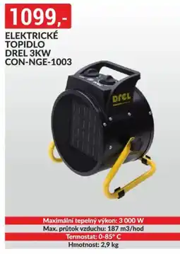 Baumax Elektrické topidlo drel 3kw CON-NGE-1003 nabídka