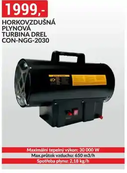 Baumax Horkovzdušná plynová turbina drel CON-NGG-2030 nabídka