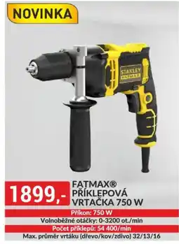 Baumax STANLEY Fatmax príklepová VRTAČKA 750 W nabídka