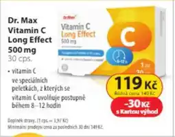 Dr. Max Dr. Max Vitamin C Long Effect 500 mg nabídka
