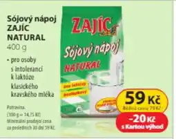 Dr. Max Sójový nápoj ZAJÍC Natural nabídka