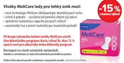 Dr. Max Vložky MoliCare lady pro lehký únik moči nabídka