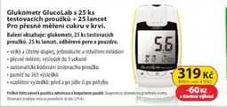 Dr. Max Glukometr GlucoLab s 25 ks testovacích proužků + 25 lancet nabídka