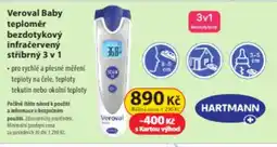 Dr. Max Veroval Baby teploměr bezdotykový infračervený stříbrný 3 v 1 nabídka