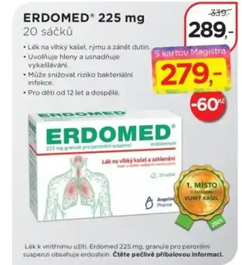 Magistra lékárny ERDOMEDⓇ 225 mg nabídka
