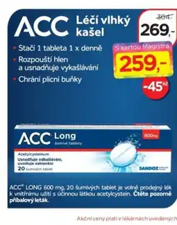 Magistra lékárny ACC Long 600 mg nabídka