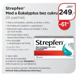 Magistra lékárny Strepfen Med a Eukalyptus bez cukru nabídka