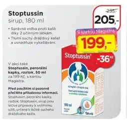 Magistra lékárny Stoptussin sirup nabídka