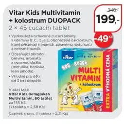 Magistra lékárny Vitar Kids Multivitamin + kolostrum Duopack nabídka