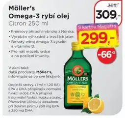 Magistra lékárny Möller's Omega-3 rybí olej Citron nabídka