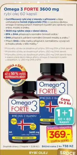 Magistra lékárny Omega 3 Forte 3600 mg rybí olej nabídka