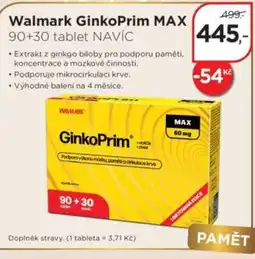 Magistra lékárny Walmark GinkoPrim Max nabídka