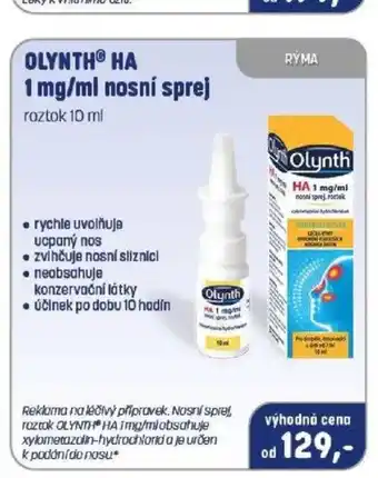 OLYNTHⓇ HA 1 mg/ml nosní sprej