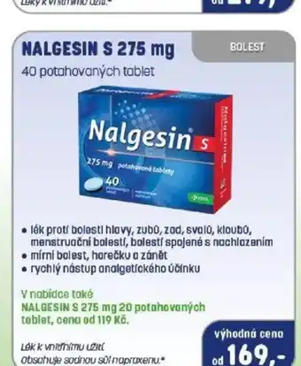 PharmaPoint NALGESIN S 275 mg nabídka