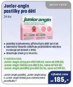 PharmaPoint Junior-angin pastilky pro děti nabídka