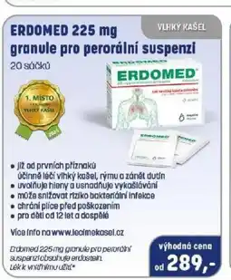PharmaPoint ERDOMED 225 mg granule pro perorální suspenzi nabídka